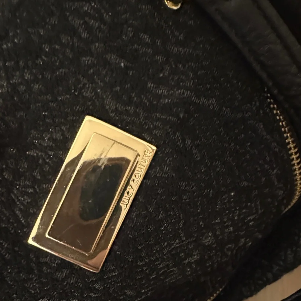 Juicy Couture Black Satchel with Gold Accents